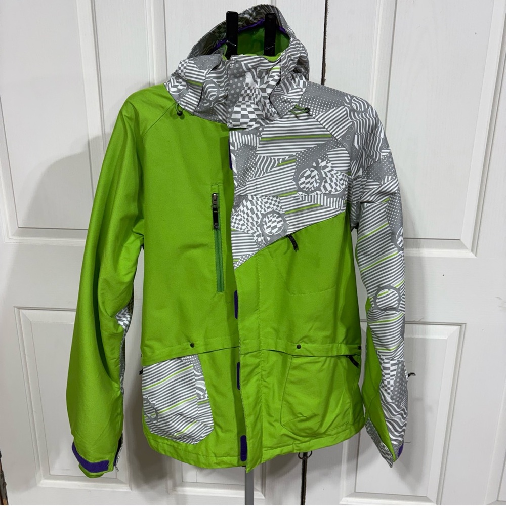 Empyre Clothing 10,000 MM Waterproof Ski Snowboard Coat Jacket Size L Neon Green